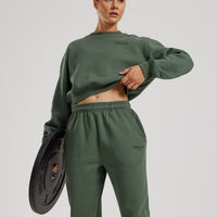 Comfort Cropped Crew Neck | Sage