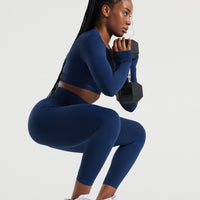 Power Seamless 7/8 Leggings | Sapphire Blue