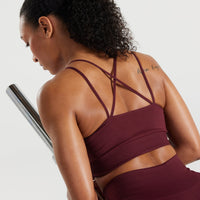 Power Seamless Sports Bra | Dark Cherry