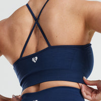 Define Seamless High Neck Bra | Sapphire Blue