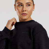 Comfort Cropped Crew Neck | Black