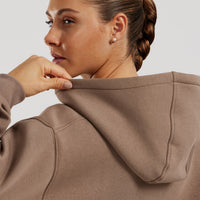 Comfort Cropped Full Zip Hoodie | Caribou