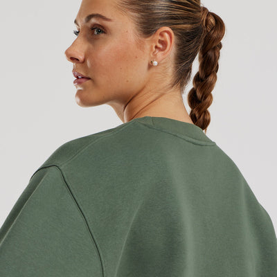 Comfort Cropped Crew Neck | Sage
