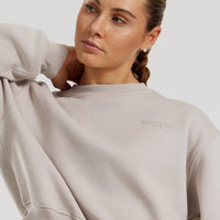 Comfort Cropped Crew Neck | Stone
