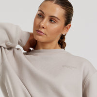 Comfort Cropped Crew Neck | Stone