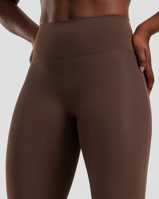 Essential High Waist Mini Flared Leggings | Cocoa