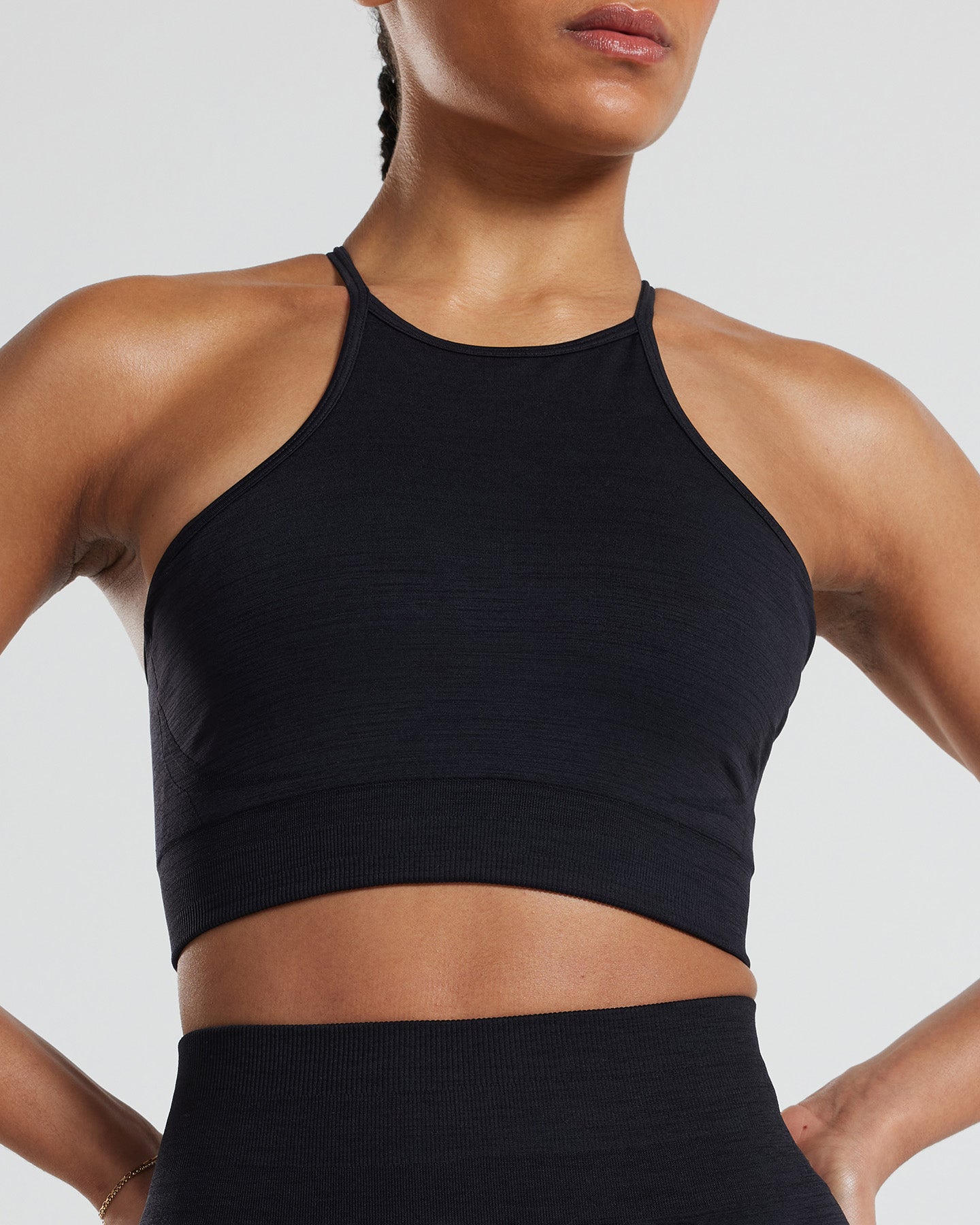 Define Seamless High Neck Bra | Black