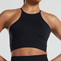 Define Seamless High Neck Bra | Black