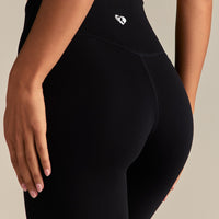 Essential High Waist Mini Flared Leggings | Black