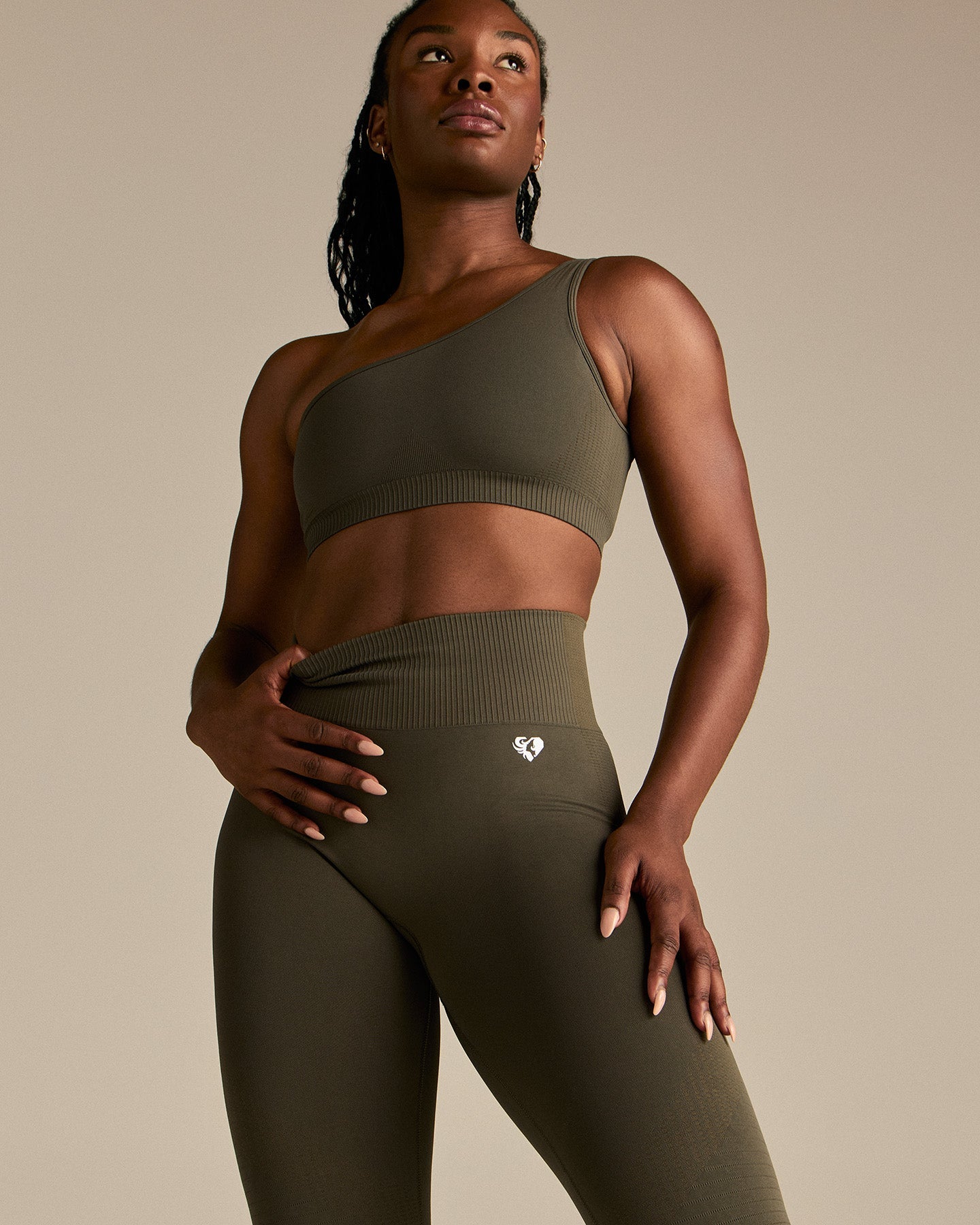 Power Seamless Scrunch Leggings | Dark Olive