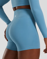 Essential High Waist Shorts | Basalt