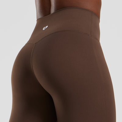 Essential High Waist Mini Flared Leggings | Cocoa