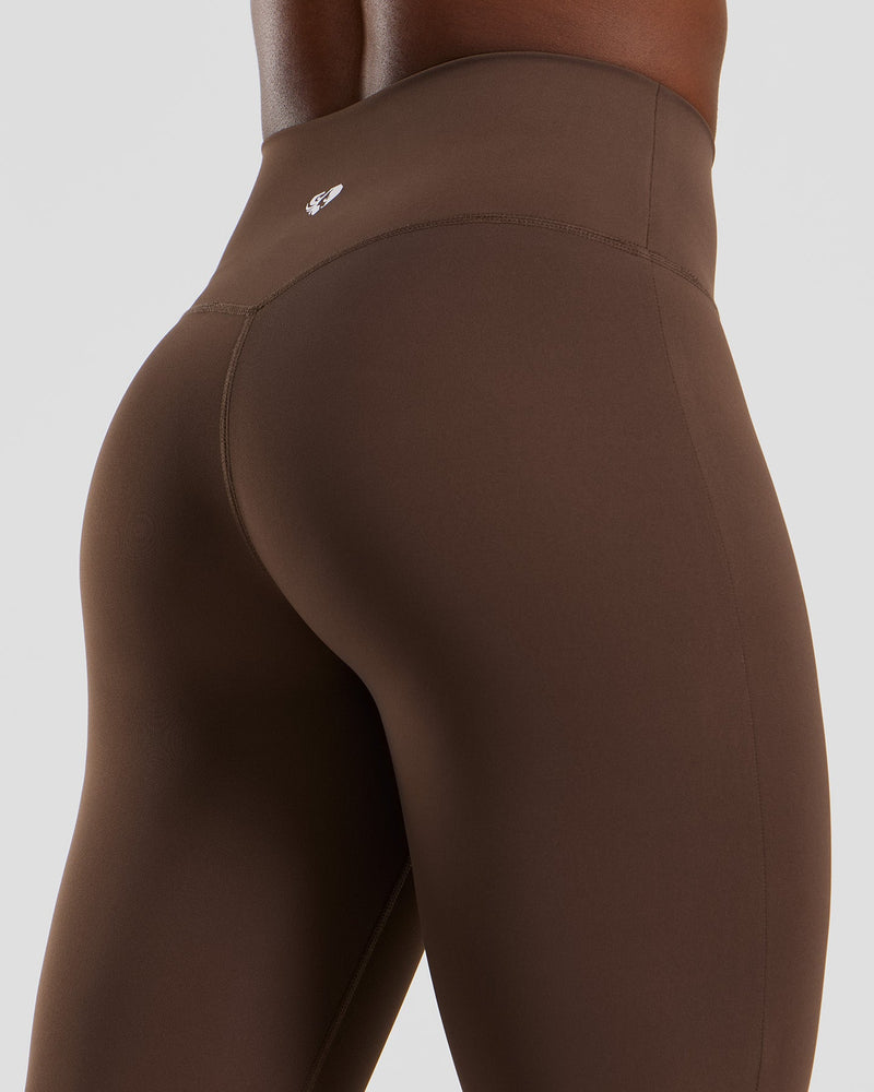 Essential High Waist Mini Flared Leggings | Cocoa