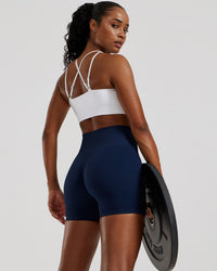 Power Seamless Adjustable Sports Bra | White