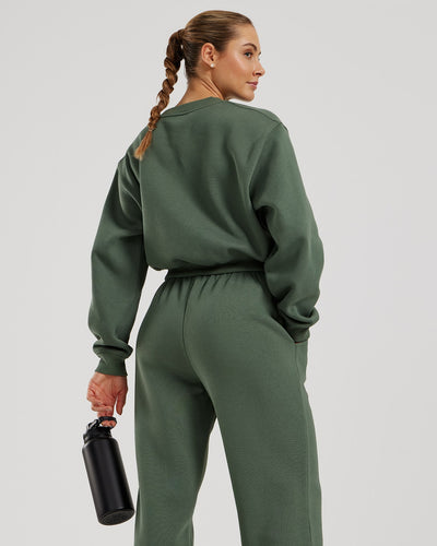 Comfort Cropped Crew Neck | Sage
