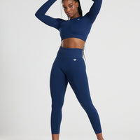 Power Seamless 7/8 Leggings | Sapphire Blue