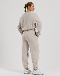 Comfort Cropped Crew Neck | Stone