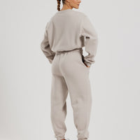 Comfort Cropped Crew Neck | Stone