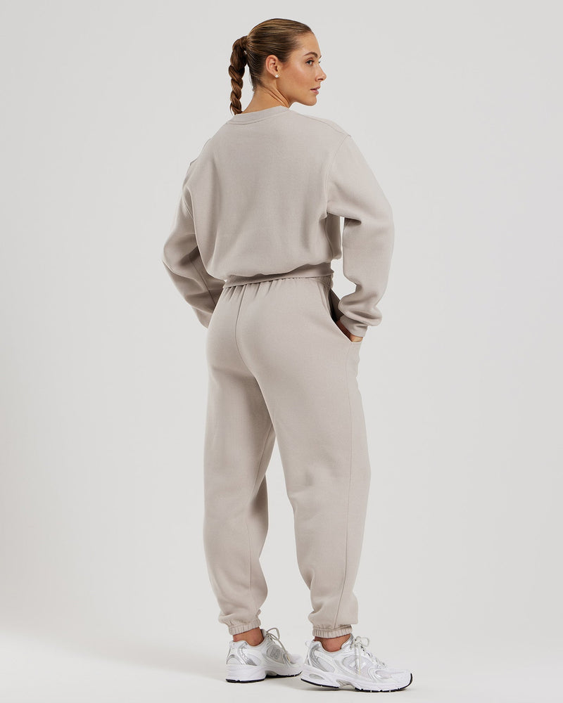 Comfort Cropped Crew Neck | Stone