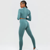 Define Seamless Crop Zip Jacket | Sea Pine