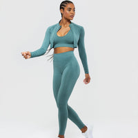 Define Seamless Crop Zip Jacket | Sea Pine