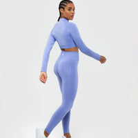 Define Seamless Crop Zip Jacket | Violet