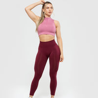 Define Seamless Half Zip Crop Tank | Heather Rose