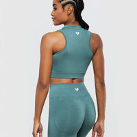 Define Seamless Half Zip Crop Tank | Sea Pine