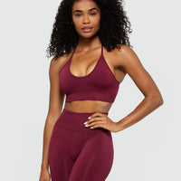 Define Seamless Racer Back Bra | Dark Cherry