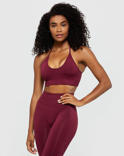 Define Seamless Racer Back Bra | Dark Cherry