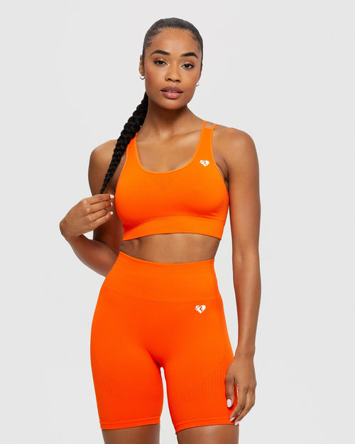 Power Seamless Sports Bra | Beacon Orange