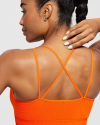 Power Seamless Sports Bra | Beacon Orange
