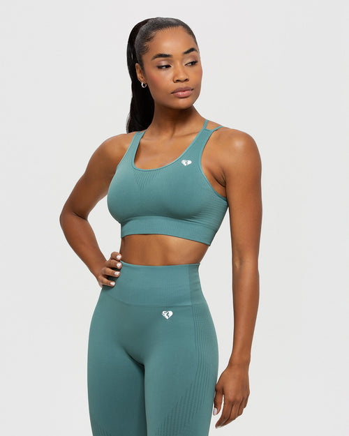 Power Seamless Sports Bra | Sea Pine