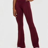 Essential Flared Leggings | Dark Cherry
