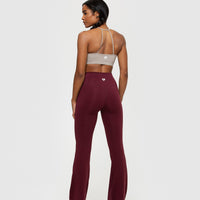 Essential Flared Leggings | Dark Cherry