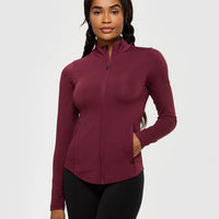 Essential Full Zip Jacket | Dark Cherry