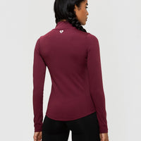 Essential Full Zip Jacket | Dark Cherry