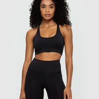 Essential Scoop-Neck Bralette | Black