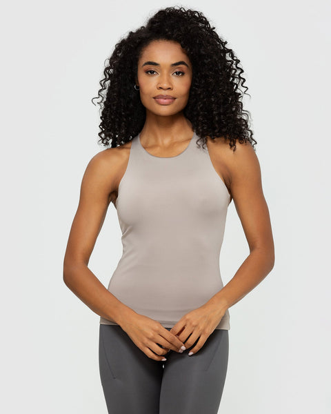 Tank Buff High Neck Tank Women's - Double-Layer - Buff | Women's Best