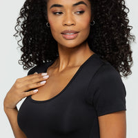 Essential Short Sleeve Unitard | Black