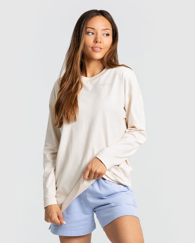Comfort Oversized Long Sleeve T-Shirt | Sand