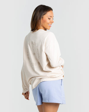Comfort Oversized Long Sleeve T-Shirt - Sand | Women's Best