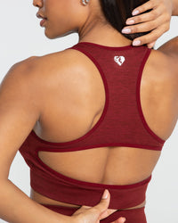 Move Seamless Sports Bra | Ruby Red Solid