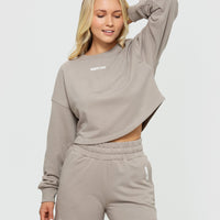 Comfort Cropped Crew Neck | Buff