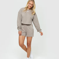 Comfort Cropped Crew Neck | Buff