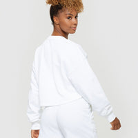 Comfort Cropped Crew Neck | White