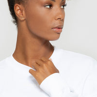 Comfort Cropped Crew Neck | White