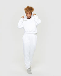 Comfort Cropped Hoodie | White