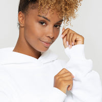 Comfort Cropped Hoodie | White