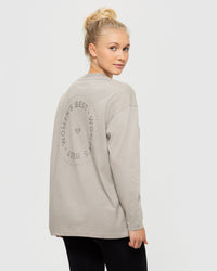 Comfort Oversized Long Sleeve T-Shirt | Buff